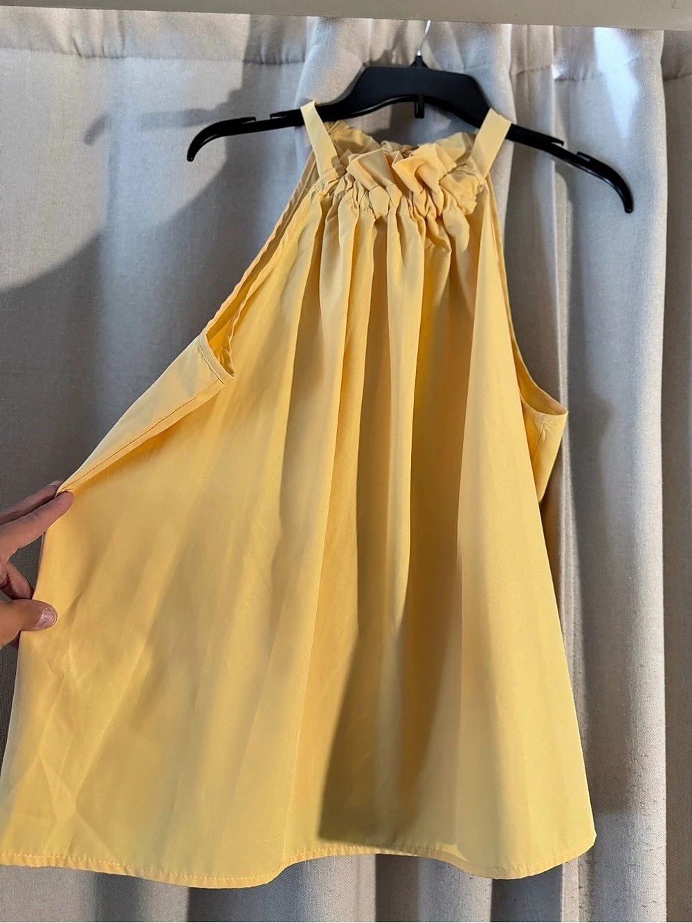 SHEIN Yellow Halter Blouse Like New